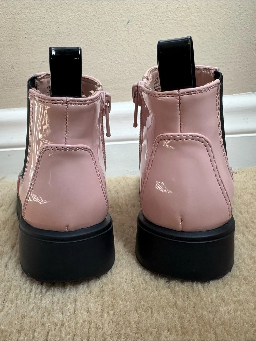 GAP Toddler Patent Leather Azalea Pink Chelsea Boots